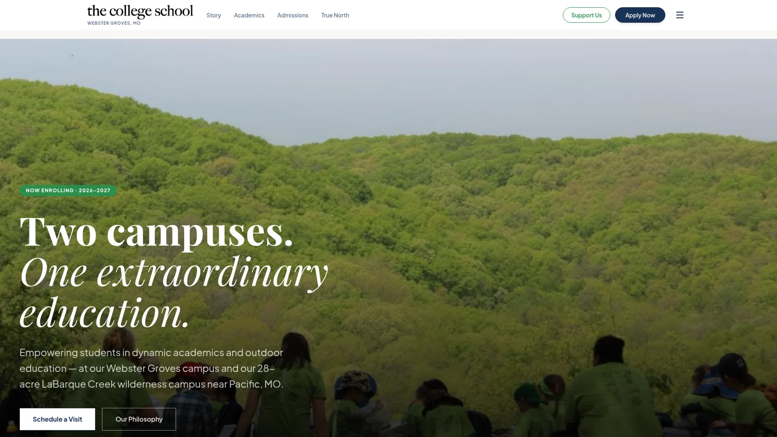 The College School website, a real Blueprint build
